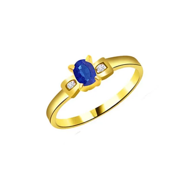 Real Diamond & Blue Sapphire Ring (SDR1184)