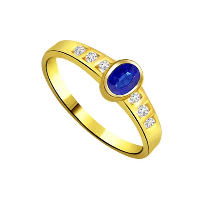 Real Diamond & Blue Sapphire Ring (SDR1185)