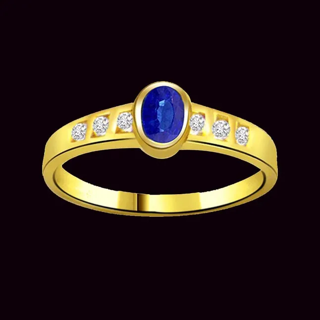 Real Diamond & Blue Sapphire Ring (SDR1185)