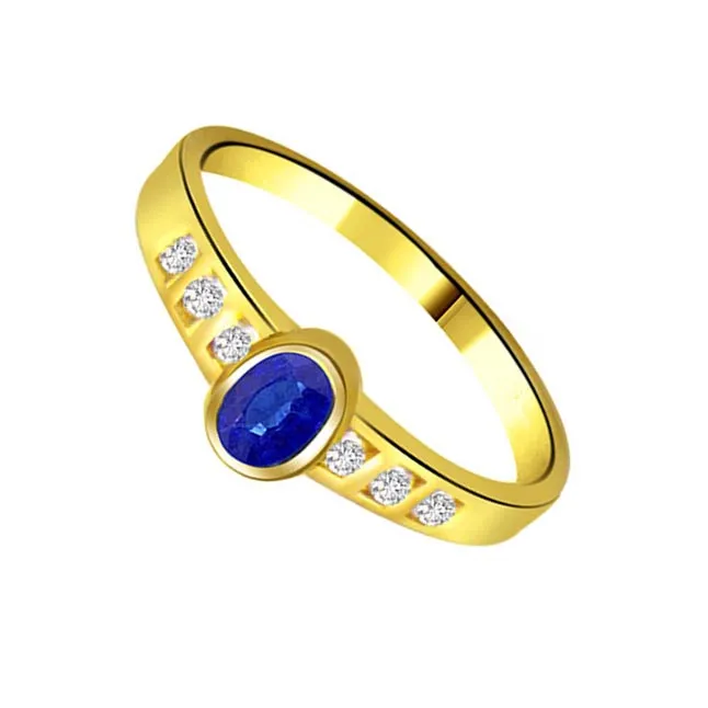 Real Diamond & Blue Sapphire Ring (SDR1185)