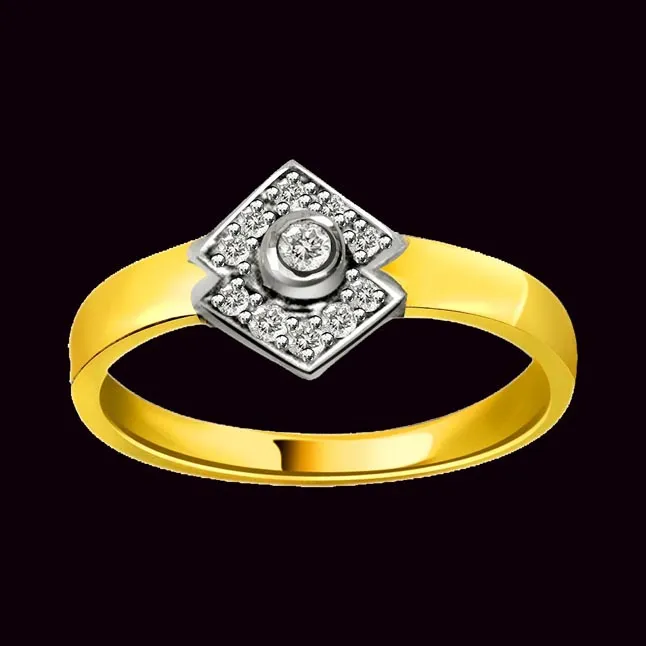 0.40cts Real Diamond Two-Tone Gold Ring (SDR1191)