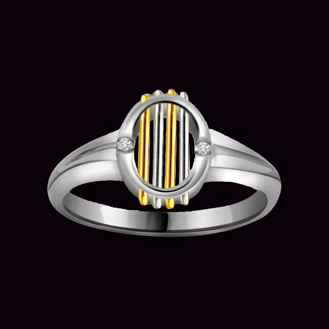 0.04cts Real Diamond Two-Tone Ring (SDR1192)