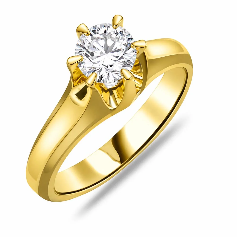 0.20cts Real Diamond Solitaire Gold Ring (SDR1201)