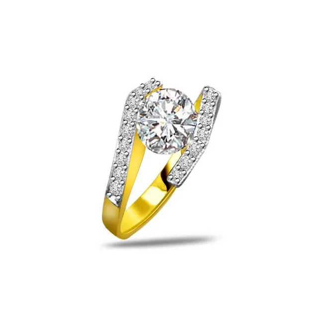 0.56ct Diamond Gold rings SDR1203 -Yellow Gold Eternity rings