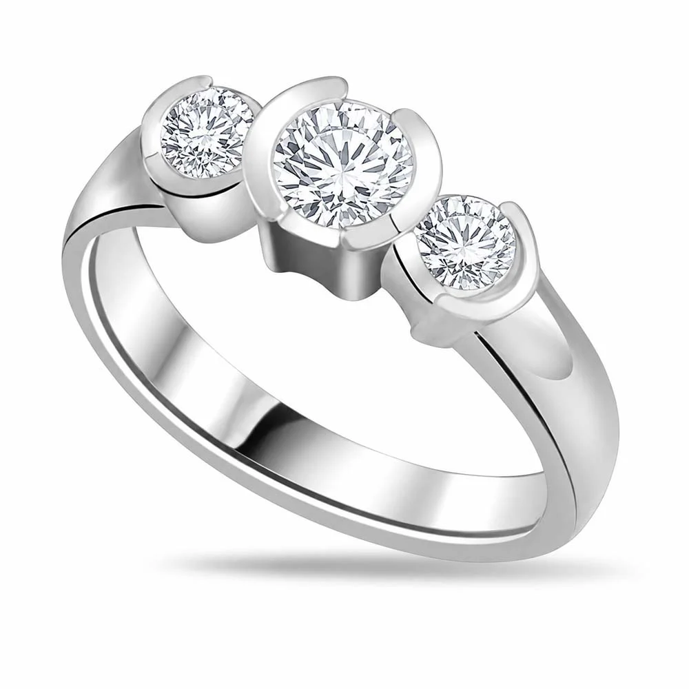 0.60cts Real Diamond White Gold Ring (SDR1204)