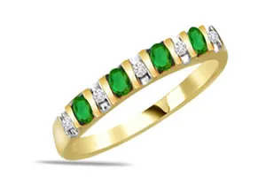 0.20cts Real Diamond & Emerald Ring (SDR1205)