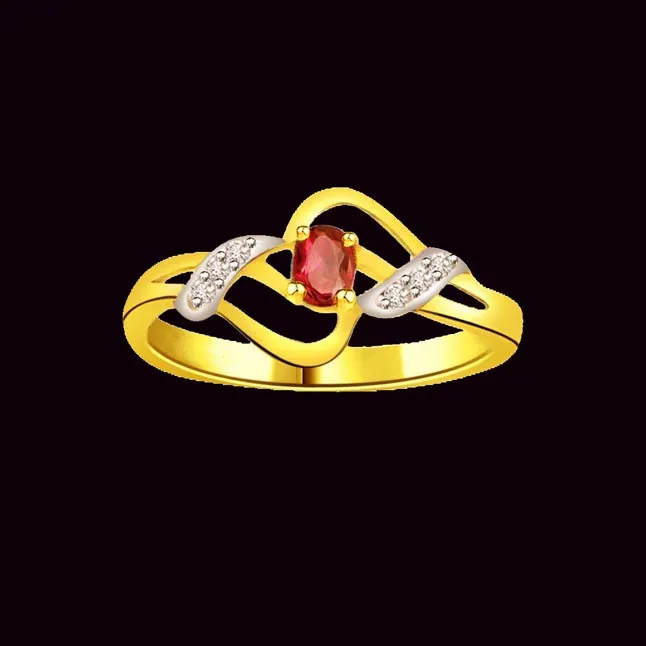 0.18cts Diamond & Ruby Gold Ring (SDR1211)