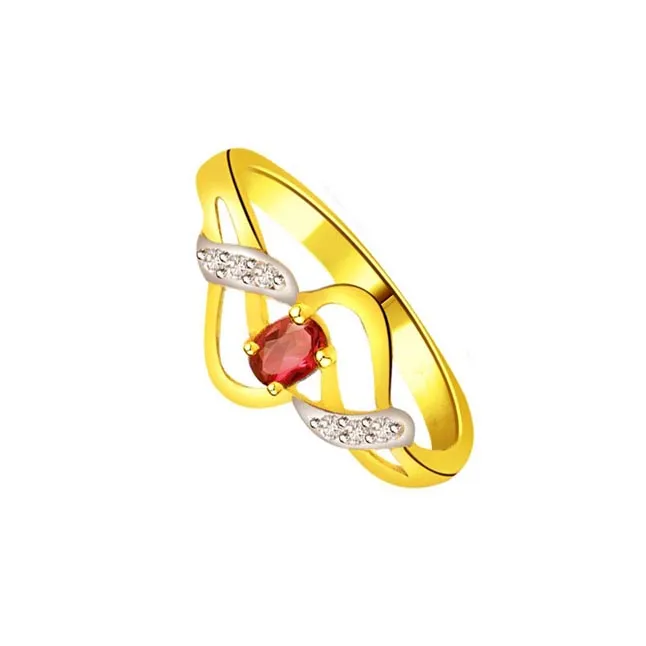 0.18cts Diamond & Ruby Gold Ring (SDR1211)