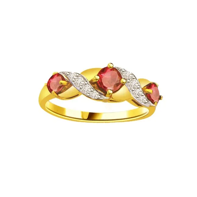 Sparkling Diva - Real Diamond & Ruby Ring (SDR1220)