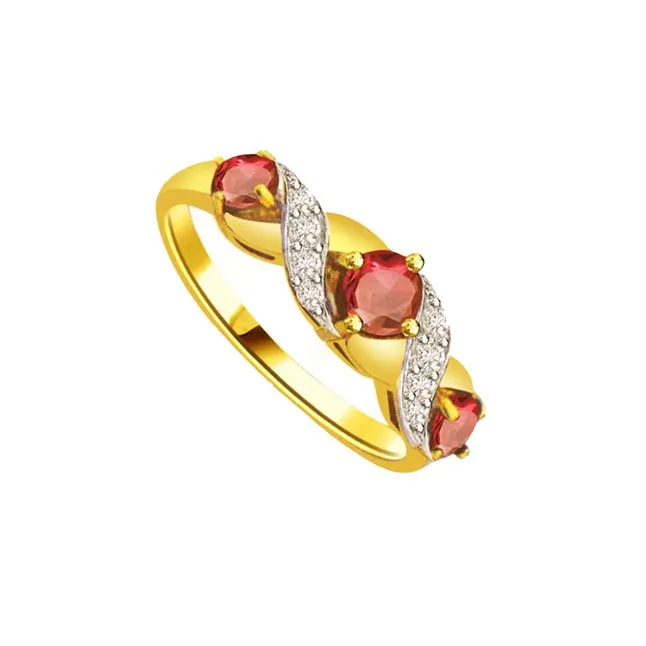 Sparkling Diva - Real Diamond & Ruby Ring (SDR1220)