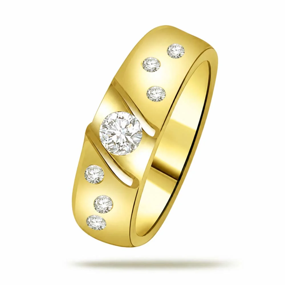 Classic Real Diamond 18kt Gold Ring (SDR1235)