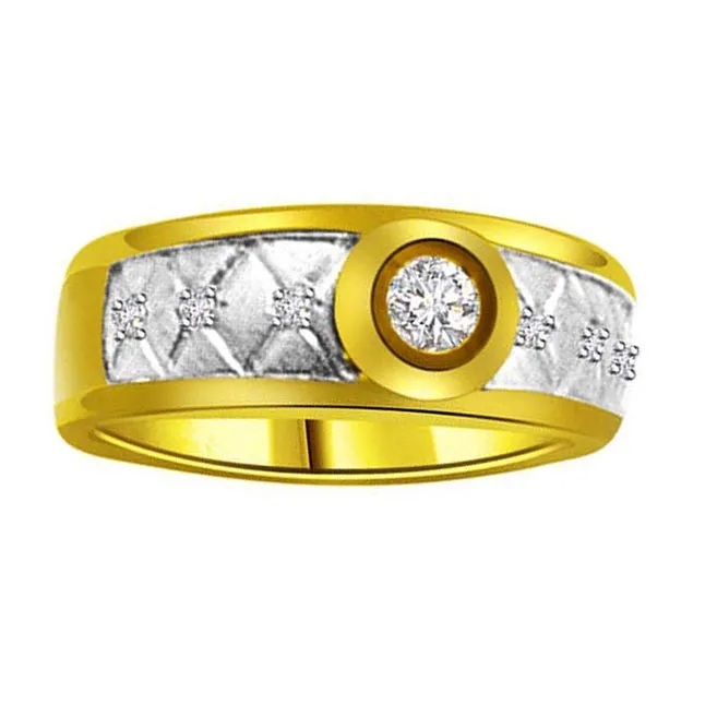 Trendy Diamond 18kt Gold rings SDR1238 -White Yellow Gold rings