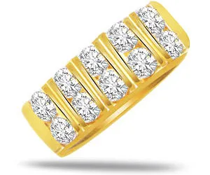 Real Diamond Half Eternity Band In 18k Gold (SDR1242)