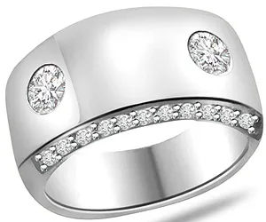 0.37 cts 14k White Gold Real Diamond Ring (SDR1253)