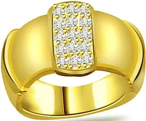 0.35 cts Diamond Wide B rings in 18k Gold