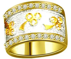 0.30 cts Diamond & Gold Wide B rings