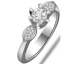 0.60 cts Diamond White Gold Engagement rings -Designer
