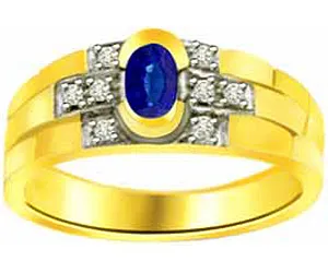 0.08ct Diamond & Oval Sapphire rings