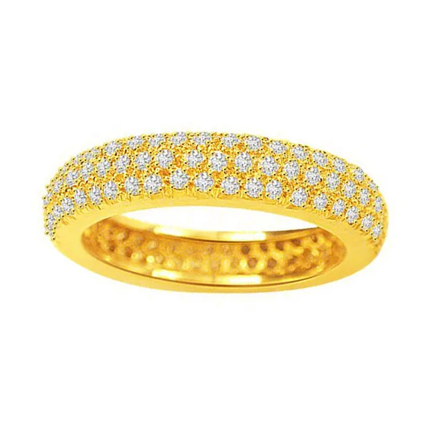 Forever Beautiful - Real Diamond & 18K Gold Pave Ring (SDR12)