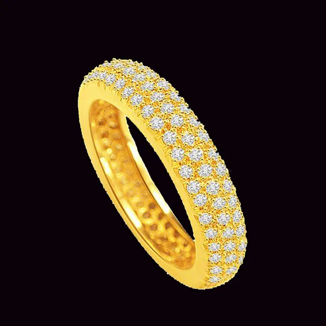 Forever Beautiful - Real Diamond & 18K Gold Pave Ring (SDR12)