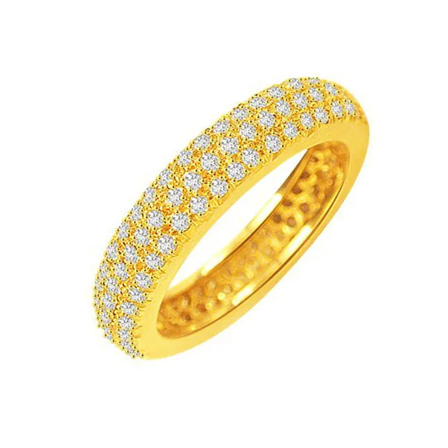 Forever Beautiful - Real Diamond & 18K Gold Pave Ring (SDR12)