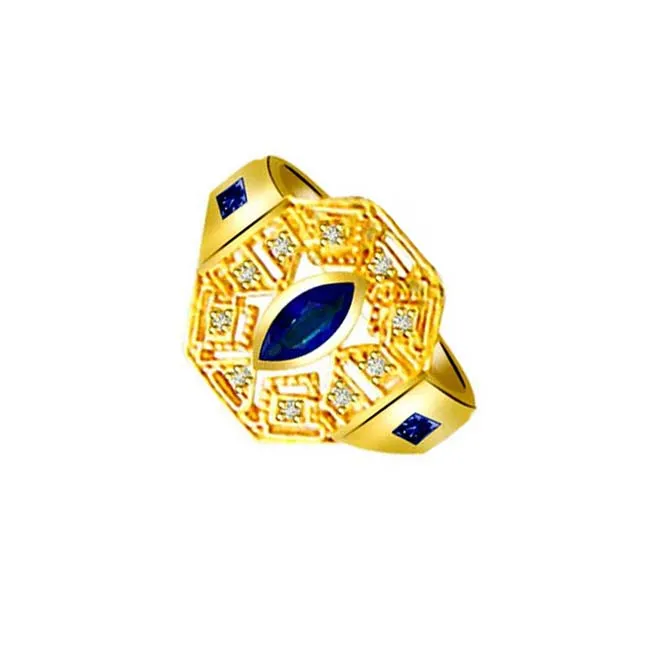 0.20cts Real Diamond & Sapphire Ring (SDR1317)