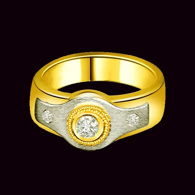 0.30cts Real Diamond Solitaire Two Tone Ring (SDR1336)