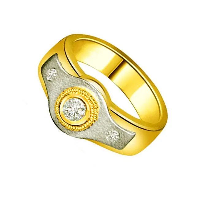 0.30cts Real Diamond Solitaire Two Tone Ring (SDR1336)