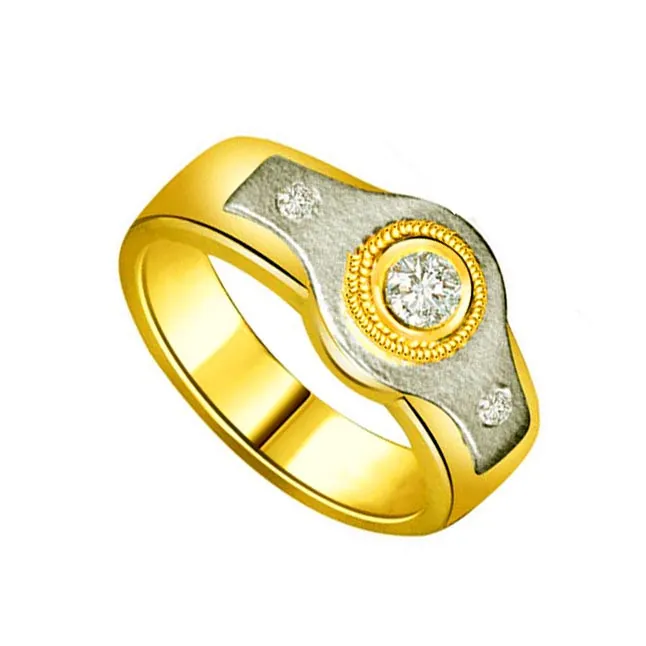 0.30 cts Diamond Solitaire Two Tone rings