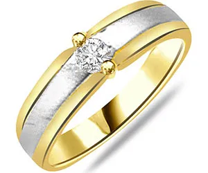 0.20 cts Classy Two Tone Solitaire Diamond rings