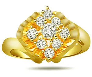 0.29cts Designer Real Diamond Ring In 18K Gold (SDR1354)