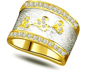 Two Tone Wide Band 18K Ring (SDR1357)