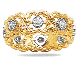 0.40cts Wide Band Real Diamond Ring in 18k Gold (SDR1364)