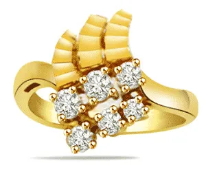 0.30cts Fine Real Diamond Ring in 18K Gold (SDR1368)