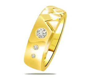 0.07cts Classy Yellow Gold Band with Fine Diamonds (SDR1376)