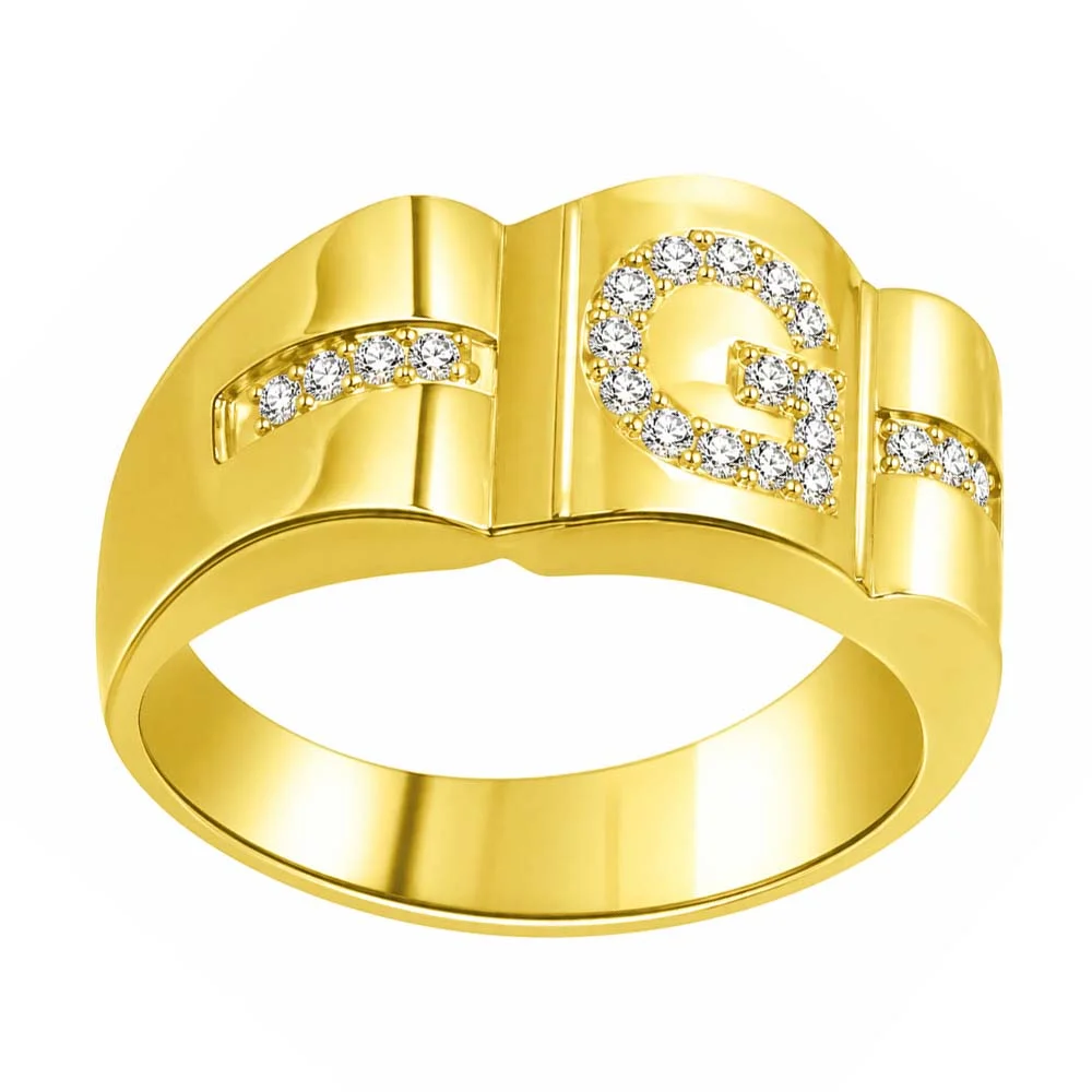 0.22cts Classy Yellow Gold Band with Fine Diamonds (SDR1378)