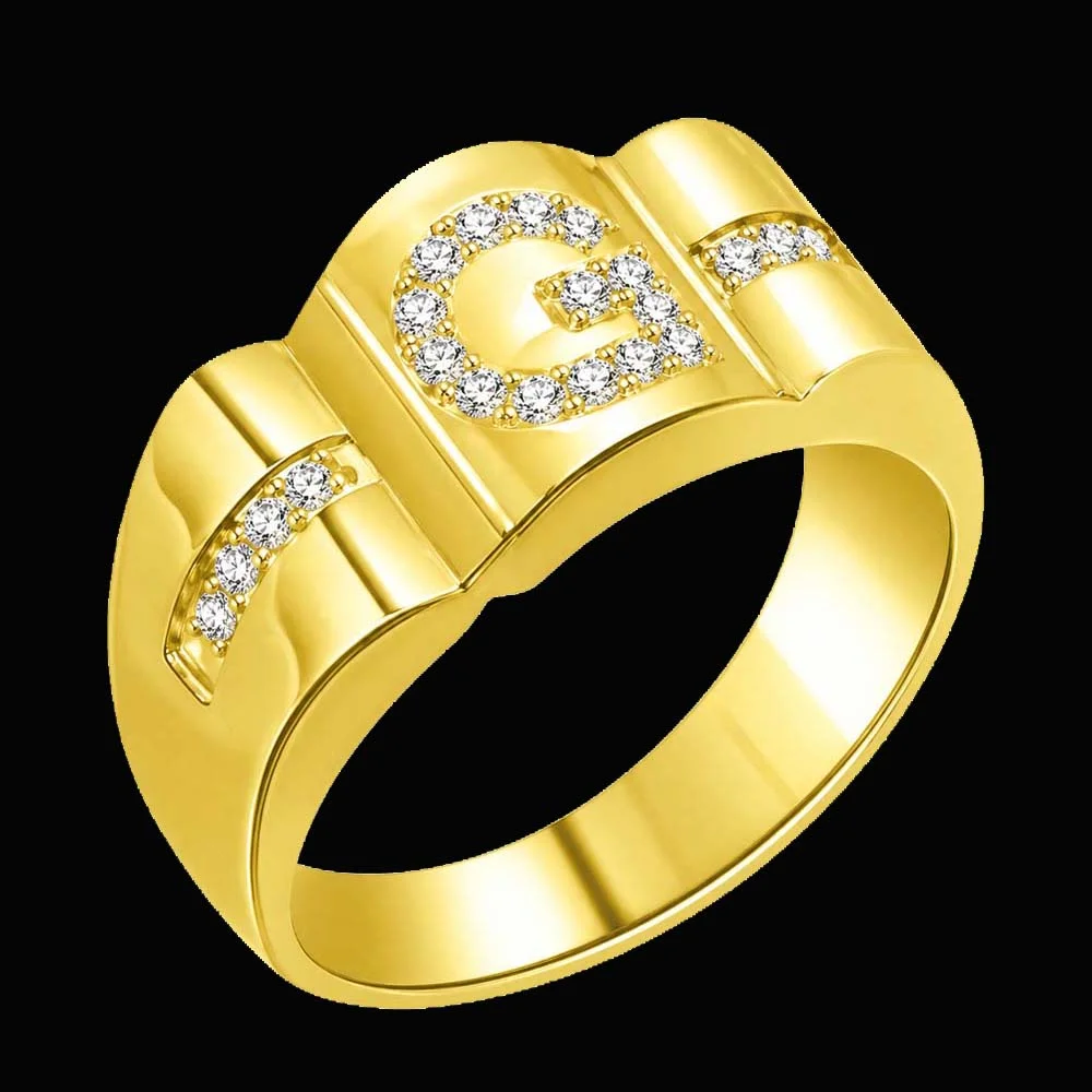 0.22cts Classy Yellow Gold Band with Fine Diamonds (SDR1378)