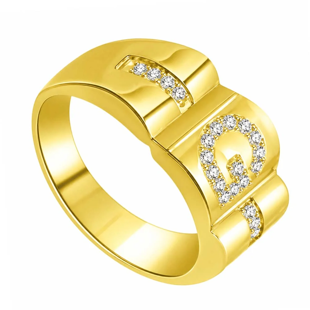 0.22cts Classy Yellow Gold Band with Fine Diamonds (SDR1378)