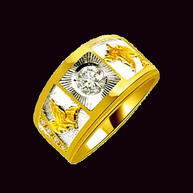 0.31ct Two Tone Gold Diamond rings