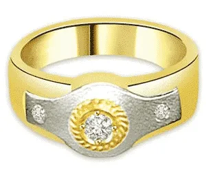 0.10ct Fine Two Tone Diamond rings in 18K Gold