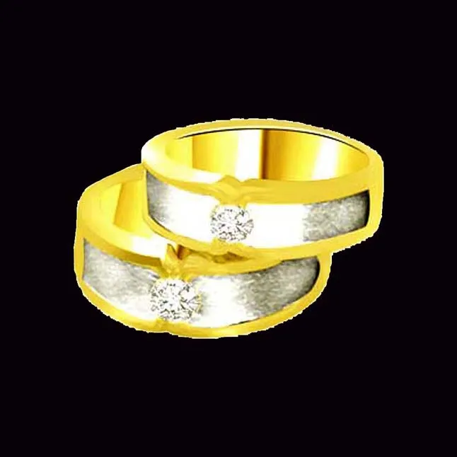 0.10cts Real Diamond and Two Tone Gold Band (SDR1387)