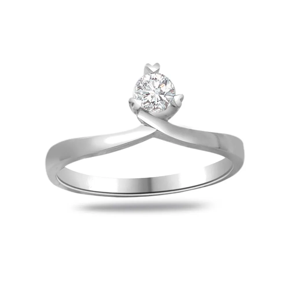 0.06cts Real Diamond 14kt White Gold Ring (SDRSOLSET140)