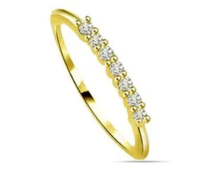 0.28 cts Diamond Yellow Gold Eternity rings