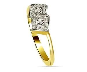 0.17cts Real Diamond White Yellow Gold Ring (SDR1403)