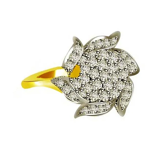 0.88cts Flower Shape Real Diamond Ring (SDR1405)