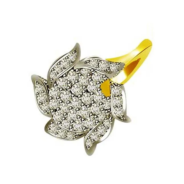 0.88cts Flower Shape Real Diamond Ring (SDR1405)