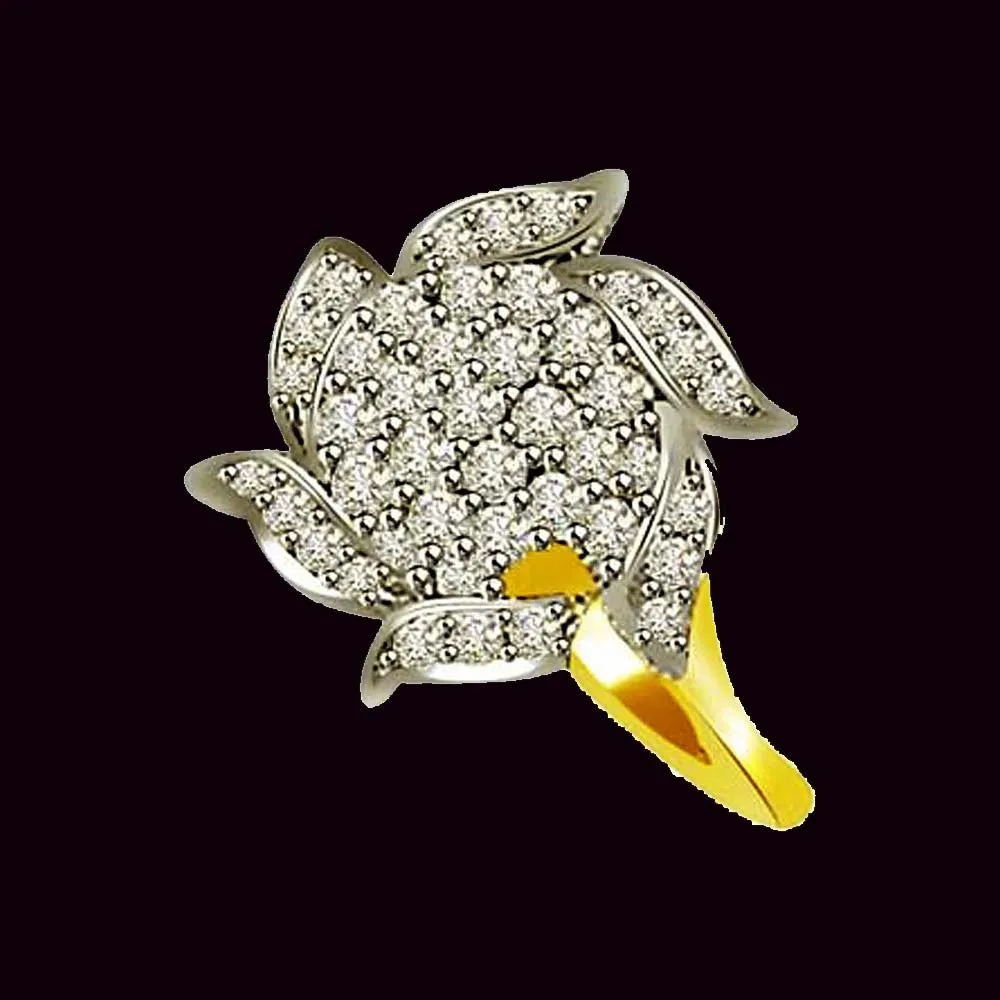0.88 cts Flower Shape Diamond rings