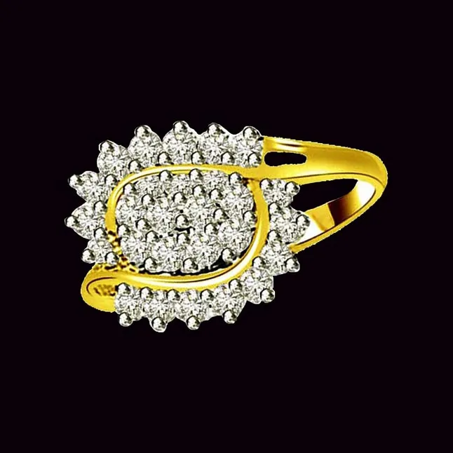 0.54cts Flower Shaped Real Diamond Ring (SDR1411)