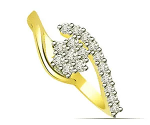 0.20 cts Flower Shape Diamond rings