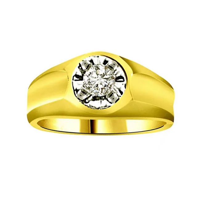 0.40cts Two Tone Solitaire Real Diamond Ring (SDR1425)